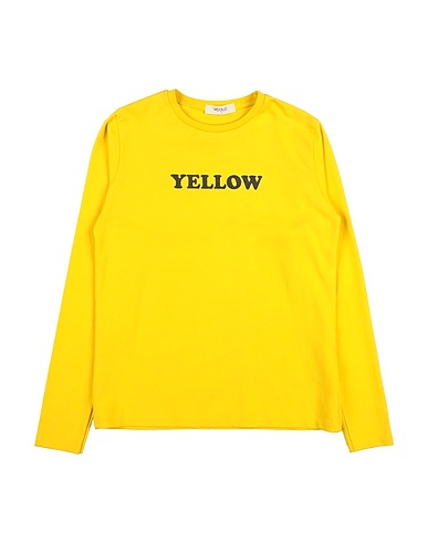 VICOLO T-shirt Yellow 90% Cotton, 10% Elastane