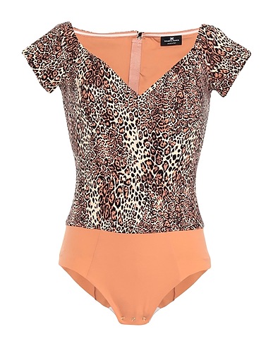 ELISABETTA FRANCHI TOPWEAR Light brown 80% Polyamide, 20% Elastane