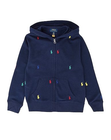 POLO RALPH LAUREN Sweatshirt Polo Pony Fleece Full-Zip Hoodie
 Midnight blue 60% Cotton, 40% Polyester
