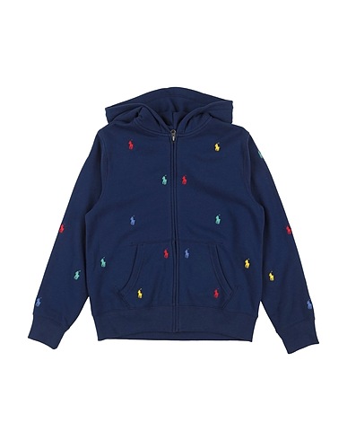 POLO RALPH LAUREN Sweatshirt Polo Pony Fleece Full-Zip Hoodie
 Slate blue 60% Cotton, 40% Polyester