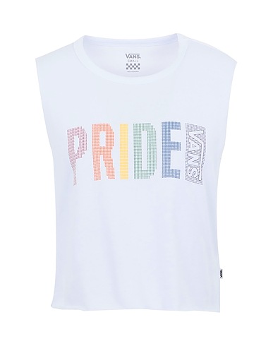 VANS Crop top WM PRIDE MUSCLE TANK
 White 100% Cotton