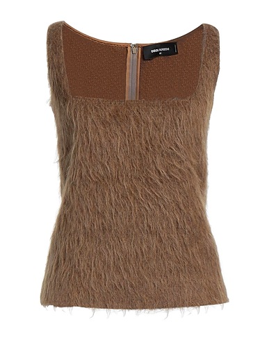 DSQUARED2 Top Camel 50% Wool, 28% Polyamide, 12% Mohair wool, 10% Alpaca wool