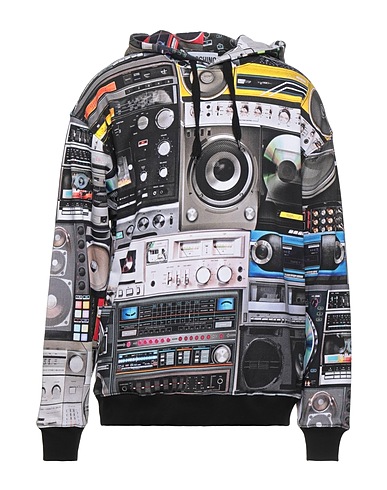 MOSCHINO Hooded track jacket  Black 100% Cotton