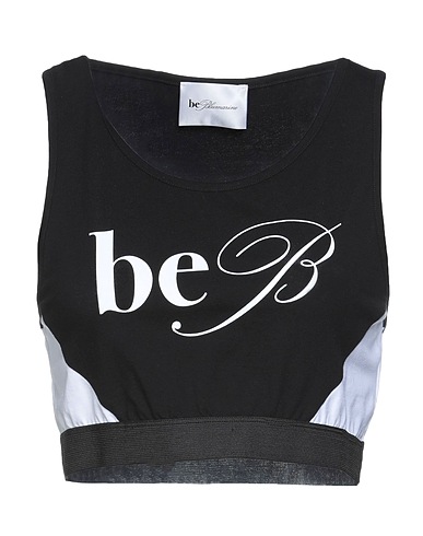 BE BLUMARINE Top Black 92% Cotton, 8% Elastane