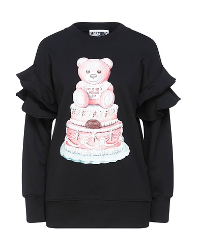 MOSCHINO Felpa Nero 100% Cotone