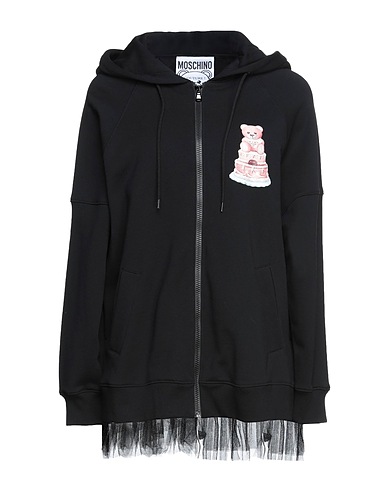MOSCHINO Felpa COUTURE Nero 100% Cotone, Poliammide