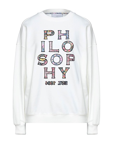 PHILOSOPHY di LORENZO SERAFINI Sweatshirt Ivory 100% Cotton, Elastane