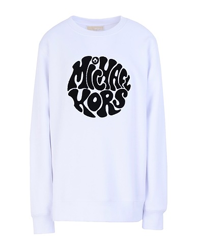 MICHAEL MICHAEL KORS Sweatshirt UNISEX MK 60S SWEATSHIRT
 White 80% Organic cotton, 20% Recycled polyester