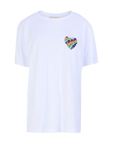 MICHAEL MICHAEL KORS T-shirt UNISEX RAINBOW BADGE T
 White 100% Organic cotton