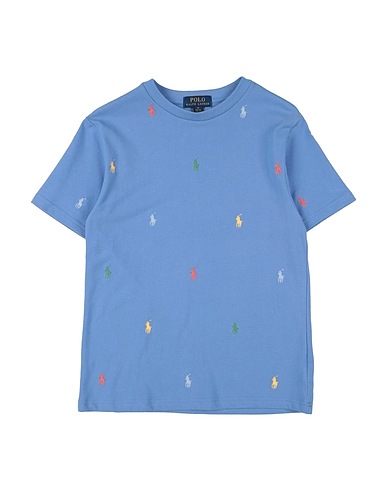 POLO RALPH LAUREN T-shirt Polo Pony Cotton Mesh Tee
 Bleu ciel 100% Coton