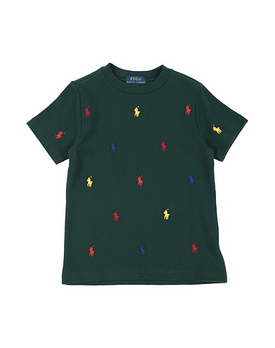 POLO RALPH LAUREN T-shirt Polo Pony Cotton Mesh Tee
 Verde scuro 100% Cotone