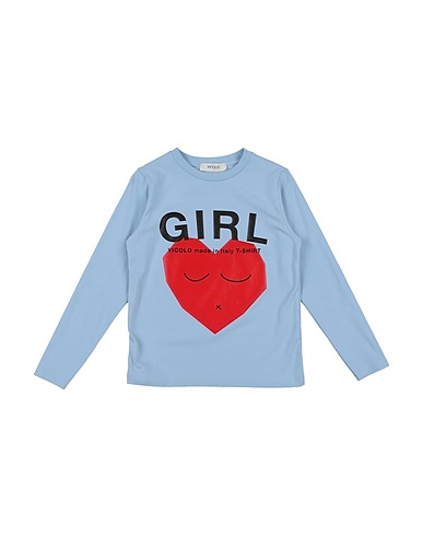 VICOLO T-shirt Sky blue 90% Cotton, 10% Elastane