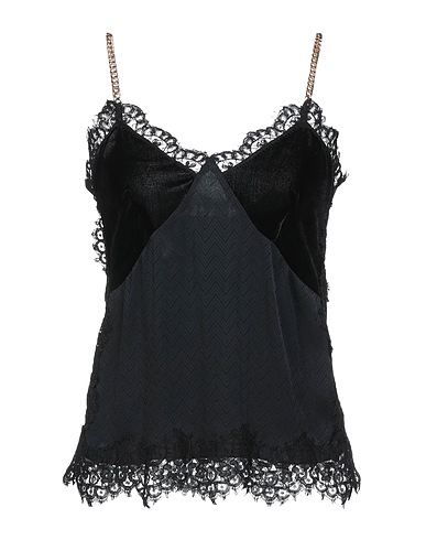 PINKO Cami Black 89% Acetate, 11% Silk, Cotton, Polyamide