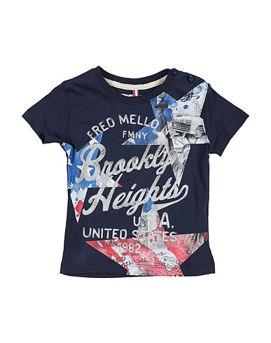 FRED MELLO T-shirt Blu 100% Cotone