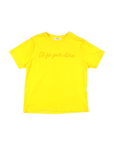 VICOLO T-shirt Giallo 90% Cotone, 10% Elastan