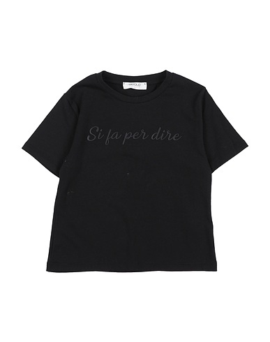 VICOLO T-shirt Nero 90% Cotone, 10% Elastan