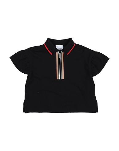 BURBERRY Polo shirt Black 100% Cotton, Polyester, Elastane