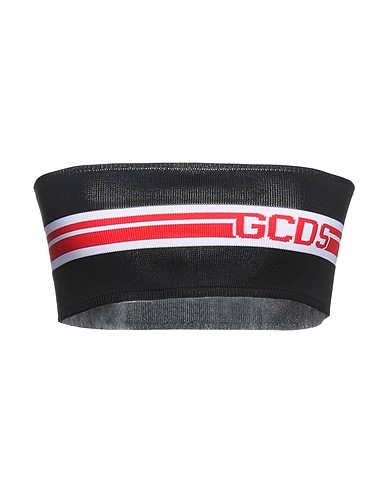 GCDS Crop top Black 98% Polyamide, 2% Elastane