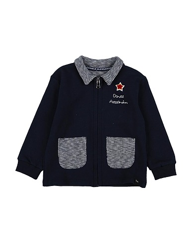 DANIELE ALESSANDRINI Sweatshirt Midnight blue 95% Cotton, 5% Elastane