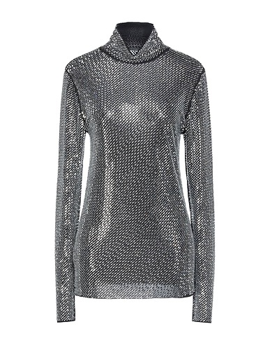 PINKO T-Shirt Silber 92% Polyester, 8% Elastan, Glas