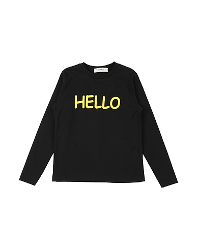 VICOLO T-shirt Nero 90% Cotone, 10% Elastan