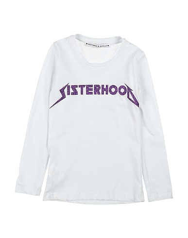 VICTORIA & STELLA T-shirt Bianco 100% Cotone