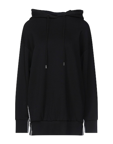 STELLA McCARTNEY Hooded track jacket  Black 100% Cotton, Viscose, Polyester