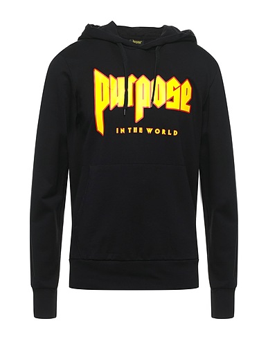 PURPOSE® Hooded track jacket  Black 100% Cotton