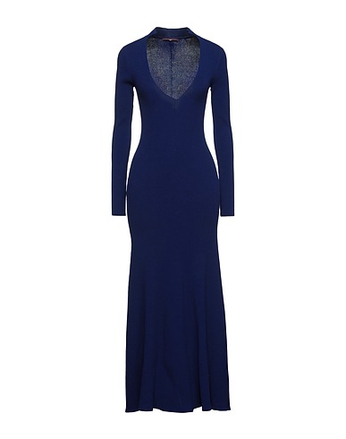 HIGH Long dress Blue 81% Rayon, 19% Polyester