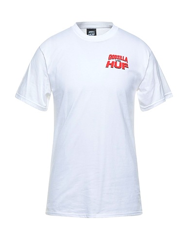 HUF T-shirt GODZILLA VS HUF White 100% Cotton