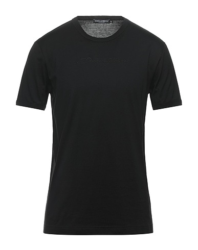 DOLCE&GABBANA T-Shirt Schwarz 100% Baumwolle, Viskose
