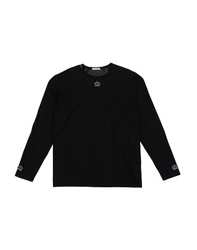 DOLCE&GABBANA T-shirt Black 100% Cotton, Polyester, Viscose, Polyamide, Metallic Polyester