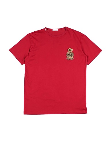 DOLCE&GABBANA T-shirt Red 100% Cotton, Polyester, Metallic Polyester