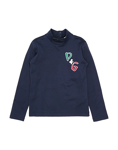 DOLCE&GABBANA T-shirt Blu notte 100% Cotone, Poliestere, Viscosa