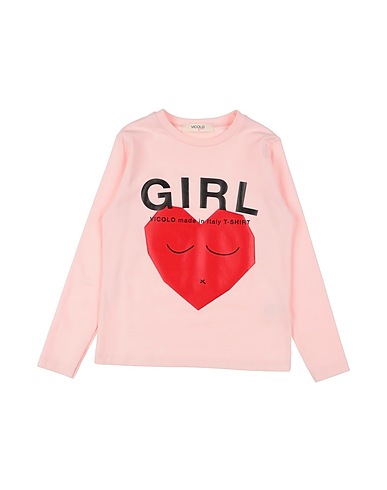 VICOLO T-shirt Light pink 90% Cotton, 10% Elastane