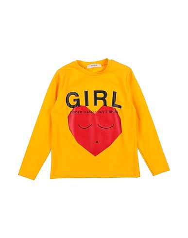 VICOLO T-shirt Mustard 90% Cotton, 10% Elastane