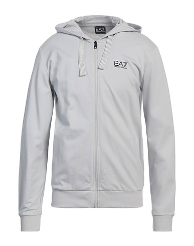 EA7 Hooded sweatshirt Light grey 100% Cotton