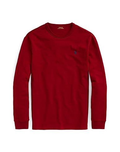 POLO RALPH LAUREN Basic T-shirt CLASSIC FIT JERSEY LONG-SLEEVE T-SHIRT
 Burgundy 100% Cotton