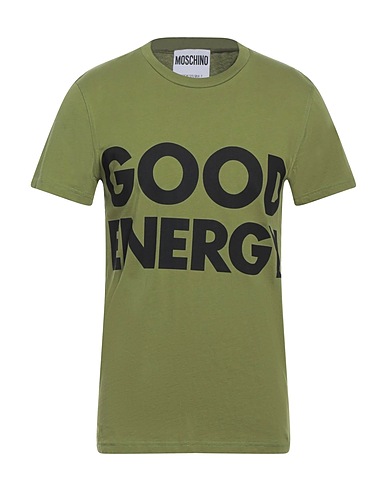 MOSCHINO T-shirt Verde militare 100% Cotone