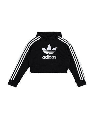 ADIDAS ORIGINALS Sweatshirt CROPPED HOODIE 
 Black 70% Cotton, 30% Recycled polyester