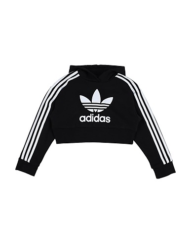 ADIDAS ORIGINALS Sweatshirt CROPPED HOODIE
 Black 70% Cotton, 30% Recycled polyester