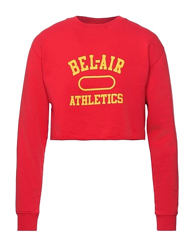 BEL-AIR ATHLETICS Felpa Rosso 100% Cotone
