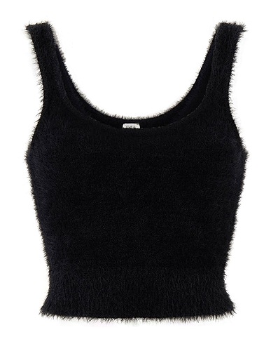 8 by YOOX Crop top Black 100% Polyamide