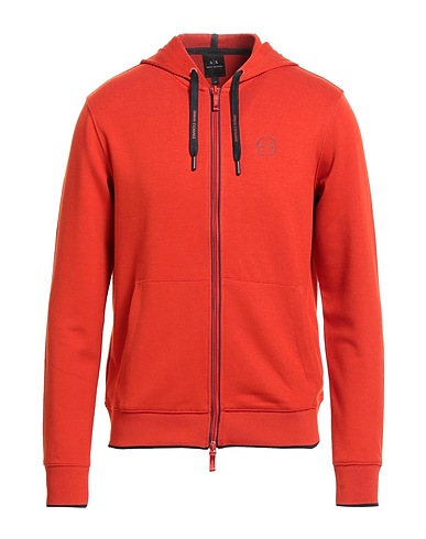 ARMANI EXCHANGE Hooded sweatshirt Rust 68% Polyester, 29% Viscose, 3% Elastane