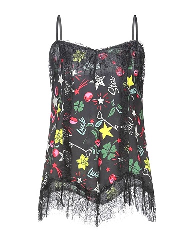 LIU •JO Top Schwarz 100% Polyester, Polyamid