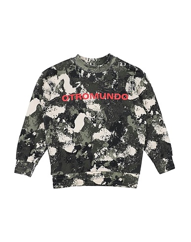 MARCELO BURLON Sweatshirt Military green 80% Cotton, 20% Polyester