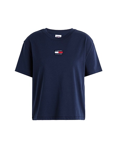 TOMMY JEANS T-shirt TJW TOMMY CENTER BADGE TOP
 Blu navy 50% Cotone riciclato, 50% Poliestere riciclato