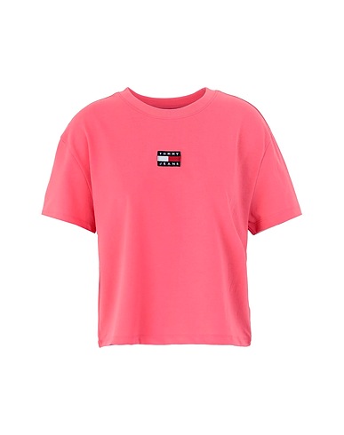 TOMMY JEANS Basic T-Shirt TJW TOMMY CENTER BADGE TOP
 Rosa 50% Recycelte Baumwolle, 50% Recyceltes Polyester