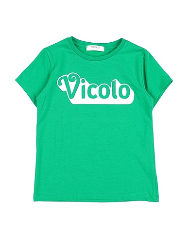 VICOLO T-shirt Green 90% Cotton, 10% Elastane