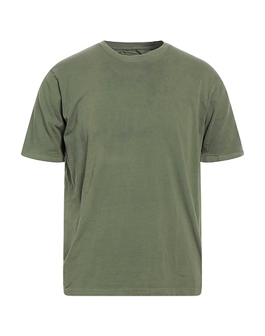 R3D WÖÔD Basic T-Shirt Militärgrün 95% Baumwolle, 5% Elastan